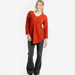 LuLaRoe Ivory Textured V-Neck Tunic Jolene Top NWT XL